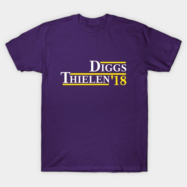 Diggs & Thielen 2018 (White Letters) T-Shirt by Cash Clothing